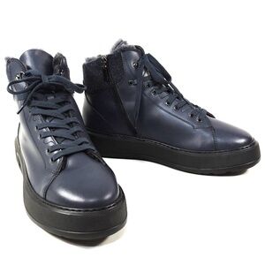 PRINCIPE DI BOLOGNA 🇮🇹 MEN'S BLUE LEATHER  COMFORT WINTER ANKLE BOOTS  42EU
